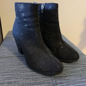 EUC Black Rhinestone Juicy Couture Booties